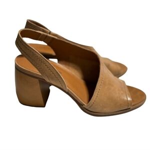 Lucky Brand Women's Tan Slingback Heeled Sandals